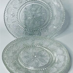 Elegant Clear Glass Dinner Plates